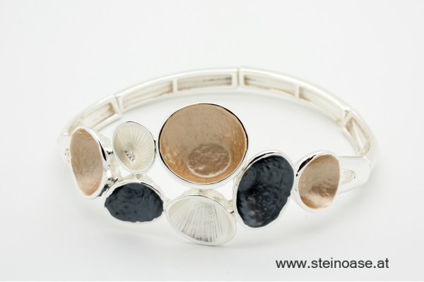 Armband  Gold/Grau/Silber